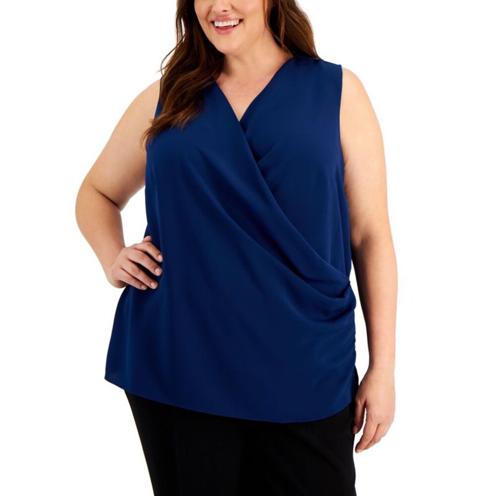 Alfani Plus Size Cross Front Top